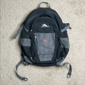 High Sierra Black and Gray “Auburn” Backpack with Adjustable Straps